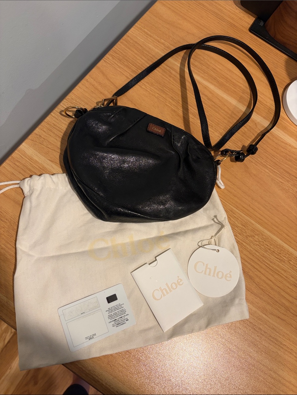 Chloé Black Leather Crossbody Shoulder Bag